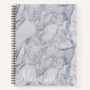 Marbre blanc Carnet spiral