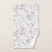 Marbre blanc Carrara Rose Parties scintillant or T (Serviette à main)