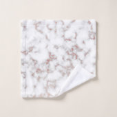 Marbre blanc Carrara Rose Parties scintillant or T (Gant de toilette)