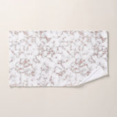 Marbre blanc Carrara Rose Parties scintillant or T (Serviette à main)