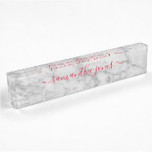 Marbre blanc Carrare Or Classic Script Plaque de c