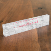 Marbre blanc Carrare Or Classic Script Plaque de c (Taille)