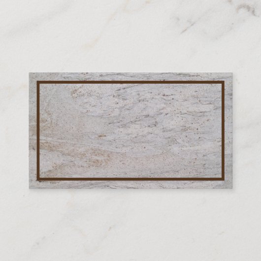 Marbre blanc Carte de visite texturé (Devant)