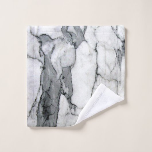 marbre blanc chic et moderne scandinave minimal (Gant de toilette)