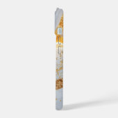 Marbre blanc chic monogramme paillettes dorées (Côté gauche)