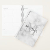 Marbre blanc classique Monogramme personnalisé et  (Devant avec enveloppe)