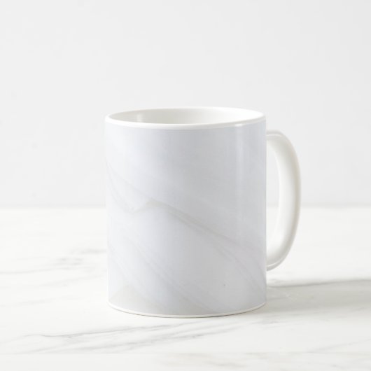 Marbre blanc classique Mug (Devant droit)