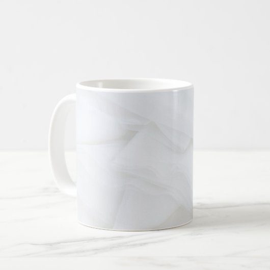 Marbre blanc classique Mug (Devant gauche)