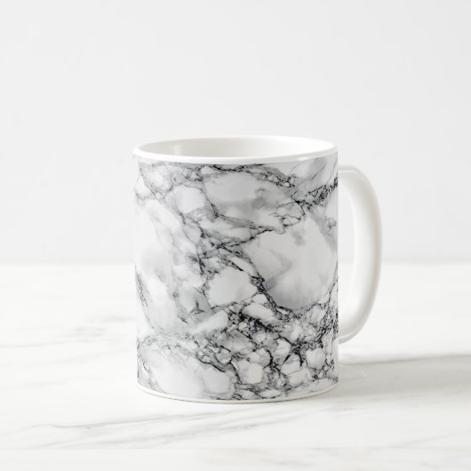 Marbre blanc de café Mug (Devant droit)