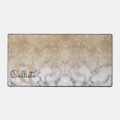 Marbre blanc de Parties scintillant or glamour Omb (Recto)