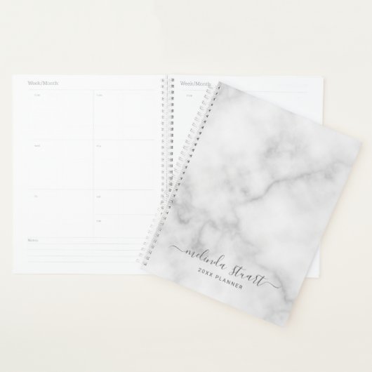 Marbre blanc de script moderne professionnel (Devant avec enveloppe)