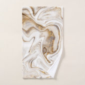 Marbre blanc doré tendance cool (Serviette à main)