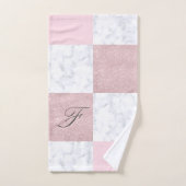 Marbre blanc élégant et parties scintillantes (Serviette à main)