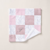 Marbre blanc élégant et parties scintillantes (Gant de toilette)