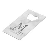 Marbre blanc élégant Groomsmen personnalisé (Devant Angle)