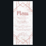 Marbre blanc et blanc et Mariage or Rose Menu<br><div class="desc">Marbre blanc & Blush et lignes or Rose Design géométrique avec polices en lettres à la main tendance Élégantes Cartes de menu contemporaines et modernes Avec police de script à la main tendance ! ~ Regardez ma boutique pour voir toute la collection de mariages avec ce design!</div>