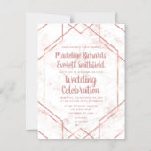 Marbre blanc et blanc Faire-part de mariage magnét (Recto)