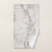 Marbre blanc et Brown de Faux chic moderne de (Serviette à main)