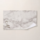 Marbre blanc et Brown de Faux chic moderne de (Serviette à main)