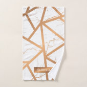 Marbre blanc et doré (Serviette à main)