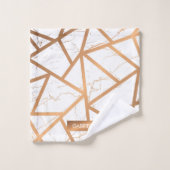 Marbre blanc et doré (Gant de toilette)