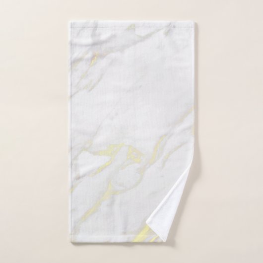 Marbre blanc et doré (Serviette à main)