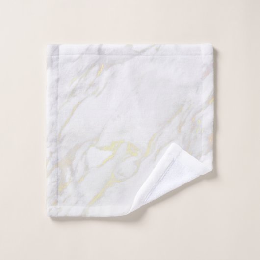 Marbre blanc et doré (Gant de toilette)