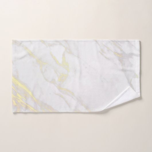 Marbre blanc et doré (Serviette à main)