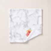 Marbre blanc Et Fleurs (Gant de toilette)