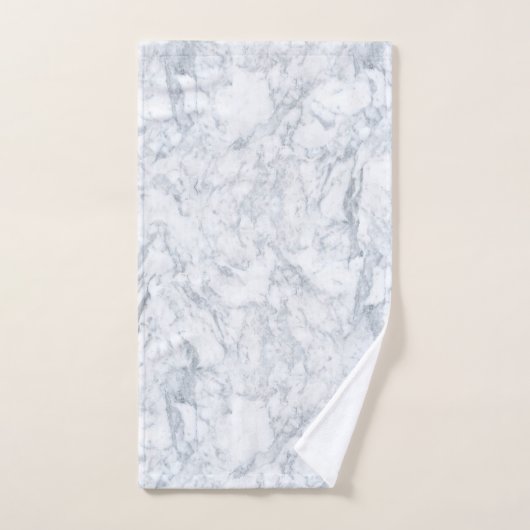 Marbre blanc et gris (Serviette à main)