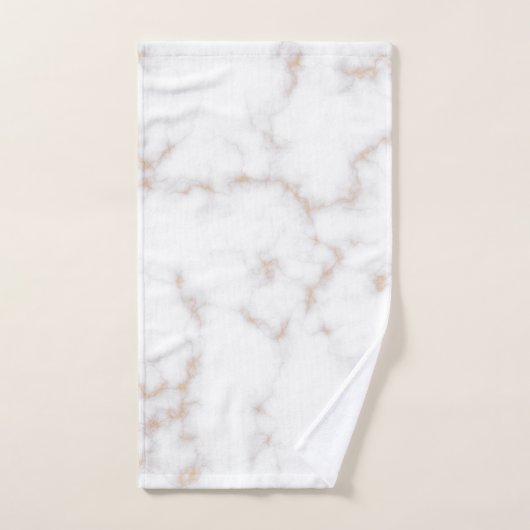 Marbre blanc et or (Serviette à main)