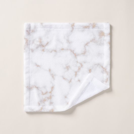 Marbre blanc et or (Gant de toilette)