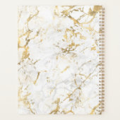 Marbre blanc et or avec monogramme noir (Dos)
