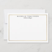 Marbre blanc et or Carte de remerciements (Dos)