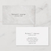 Marbre blanc et or Cartes de visite professionnels (Devant / Derrière)