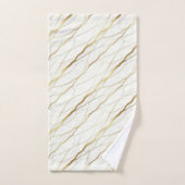 Marbre blanc et or de luxe (Serviette à main)