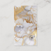 Marbre blanc et or effet carte de visite moderne (Dos)