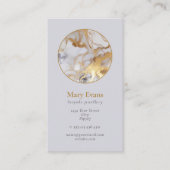 Marbre blanc et or effet carte de visite moderne (Devant)