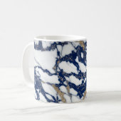Marbre blanc Giled Marine Blue Agate Mug (Devant gauche)