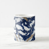 Marbre blanc Giled Marine Blue Agate Mug (Centre)