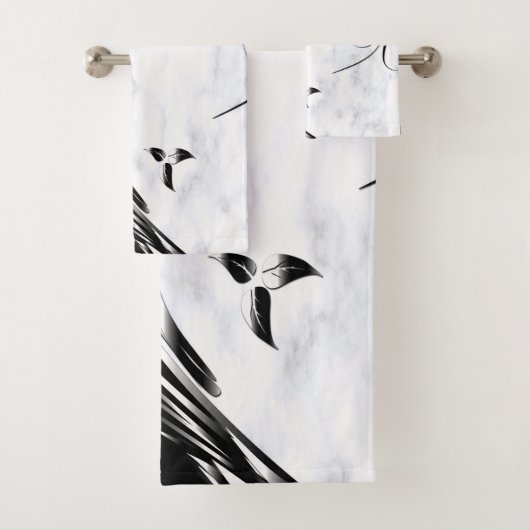 Marbre blanc, Graphique en fibre noire (En situation)