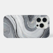 Marbre Blanc Gris Tourbillon Holographique Luxe (Verso Horizontal)