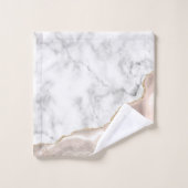 Marbre blanc ivoire Beige Agate Parties scintillan (Gant de toilette)
