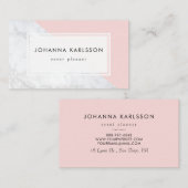 Marbre blanc moderne avec Carte de visite de bloc  (Devant / Derrière)