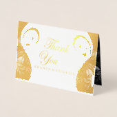 Marbre blanc moderne Carte de remerciements Abstra (Devant)