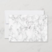 Marbre blanc moderne Carte de remerciements Partie (Dos)