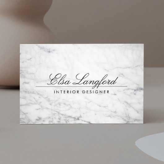 Marbre blanc moderne Luxe Designer Carte de visite