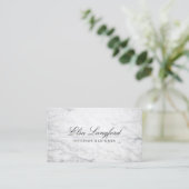 Marbre blanc moderne Luxe Designer Carte de visite (Debout devant)