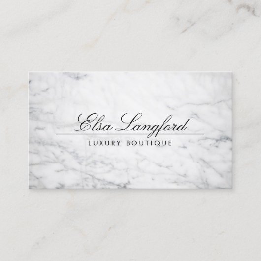 MARBRE BLANC MODERNE LUXURY BOUTIQUE Carte de visi (Devant)