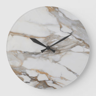 Marbre blanc Motif horloge murale